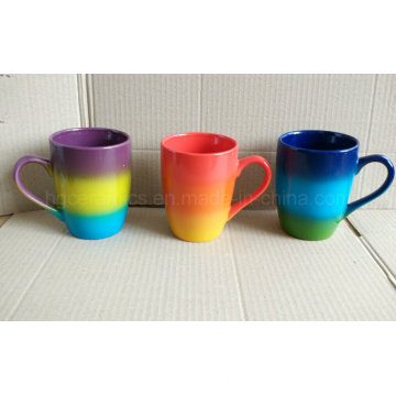 Tasse de couleur arc-en-ciel, tasse de couleur vaporisateur